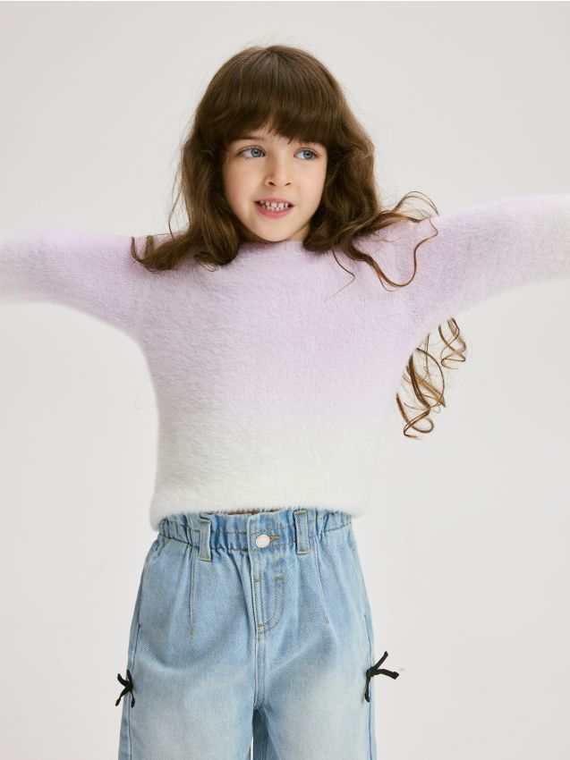Reserved - BABIES` SWEATER - violet-prună