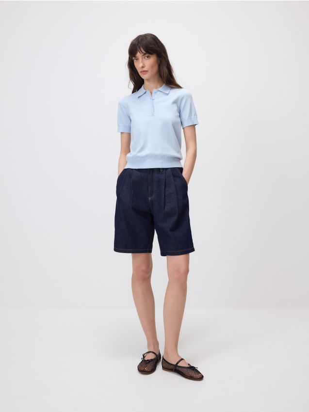 Pull façon polo en viscose majoritaire - RESERVED