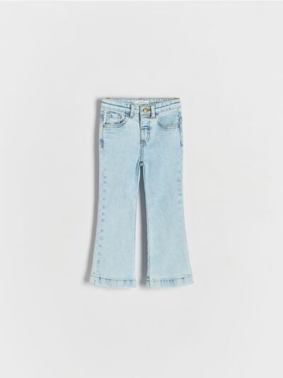 Jeansy flare high waist