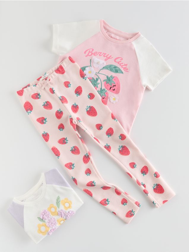 Patterned cotton rich leggings - RESERVED
