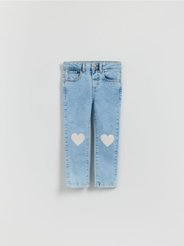 Reserved - Jeans slim fit cu imprimeu - albastru