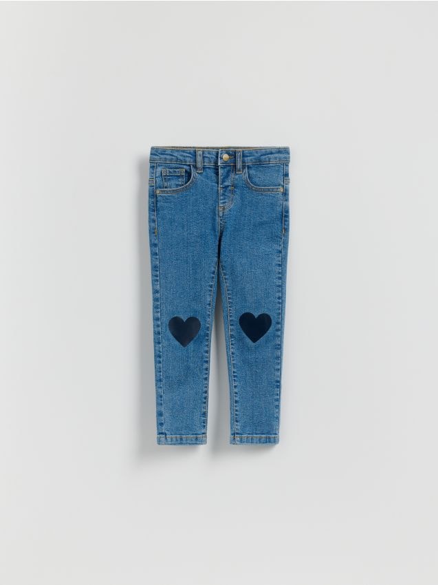 Reserved - Jeans slim fit cu imprimeu - albastru