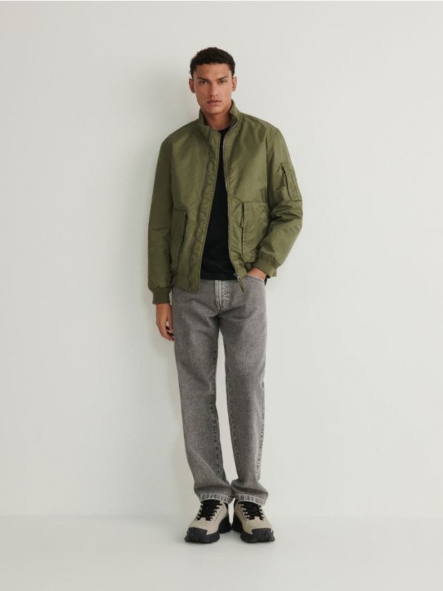 Reserved - geacă bomber - verde-deschis