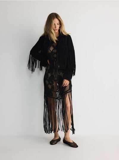 Dress with fringes