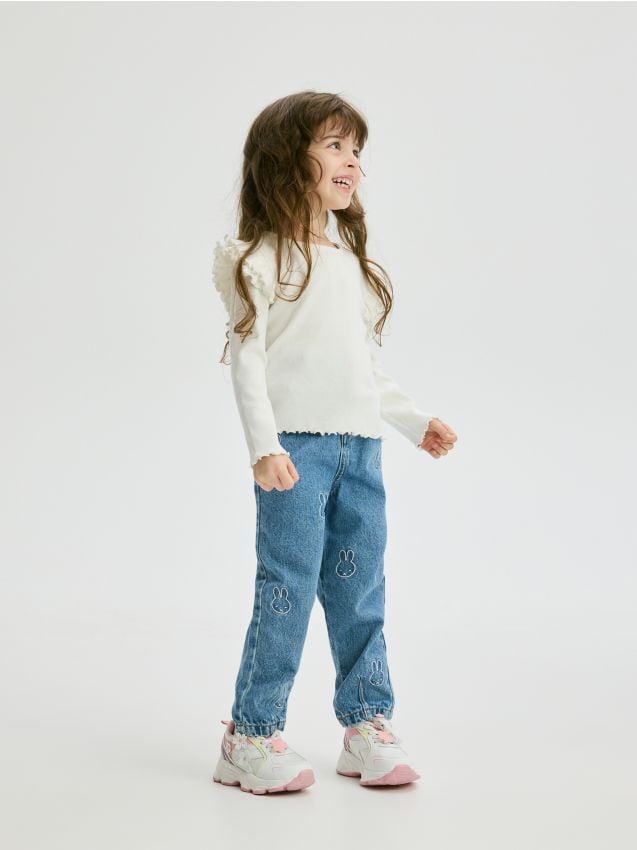 Reserved - GIRLS` JEANS TROUSERS - albastru