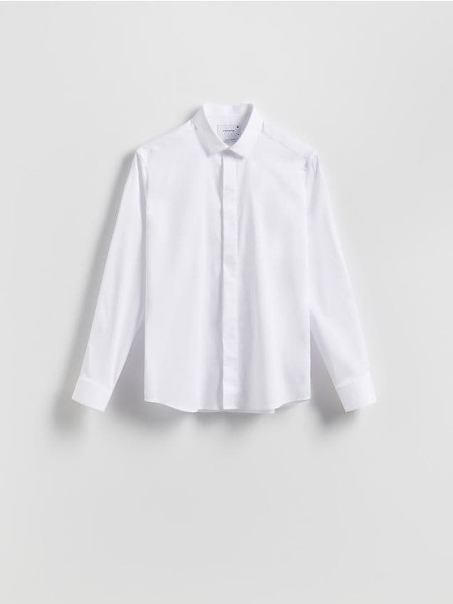 Reserved - Cămașă super slim fit uni - alb Reserved - Cămașă super slim fit uni - alb