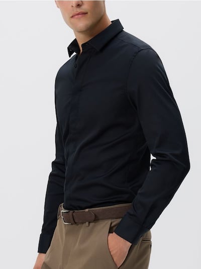 Super slim fit plain shirt