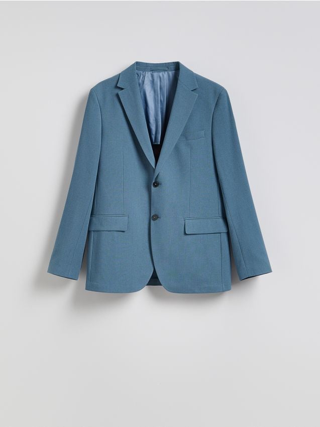 Slim fit linen blend blazer - RESERVED