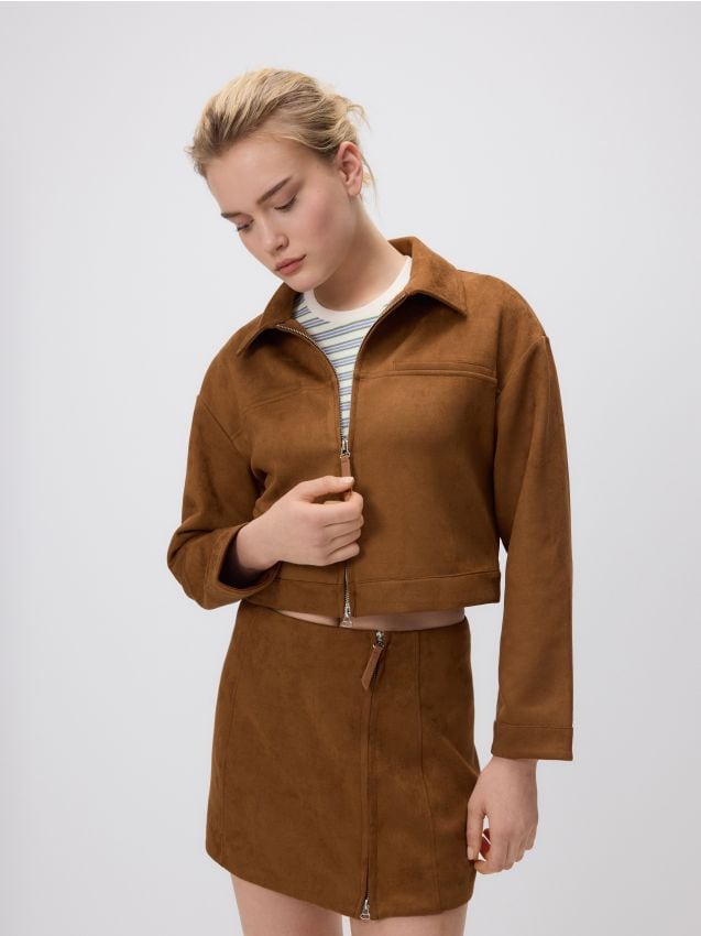 Faux suede jacket - RESERVED