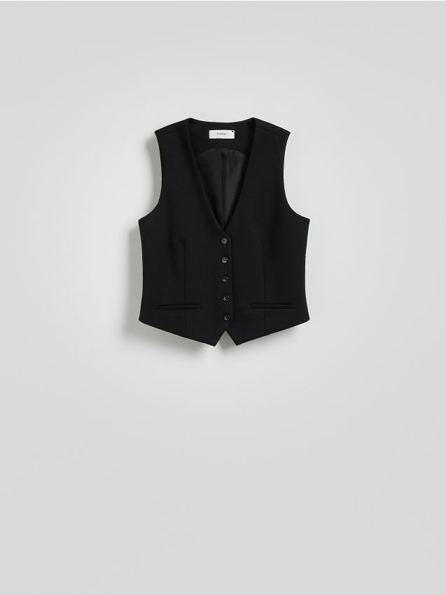 Viscose rich suit vest - RESERVED