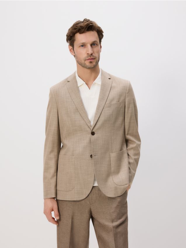 Slim fit blazer with viscose blend - RESERVED