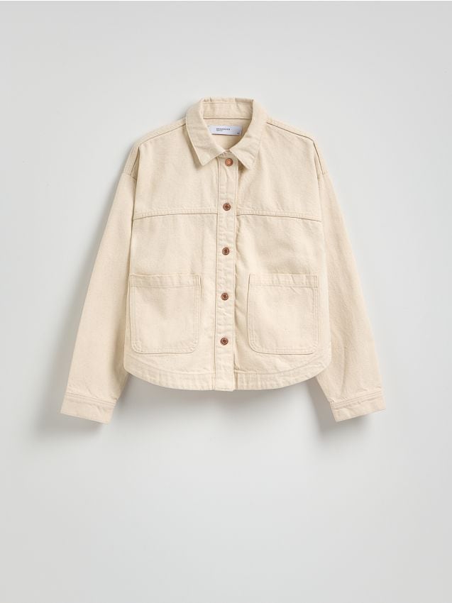 Denim shirt with pockets - RESERVED