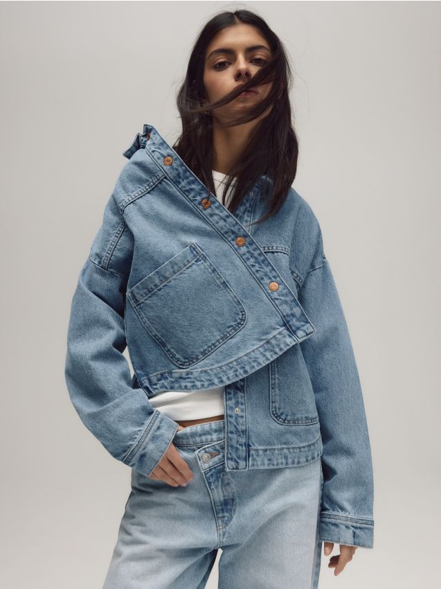 Denim shirt with pockets - RESERVED