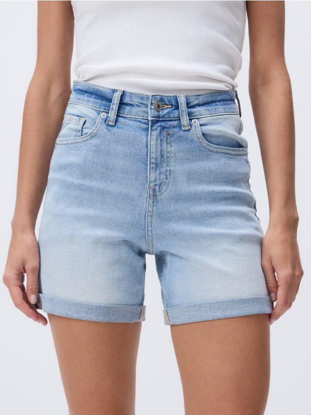 Rolled hem denim shorts - RESERVED
