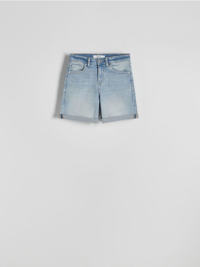 Rolled hem denim shorts - RESERVED