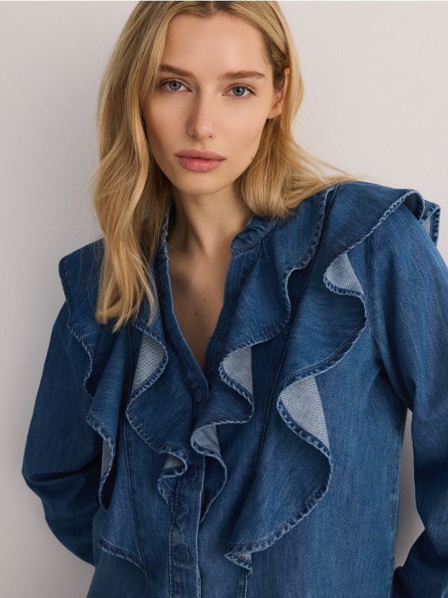 Shirt with frill - RESERVED