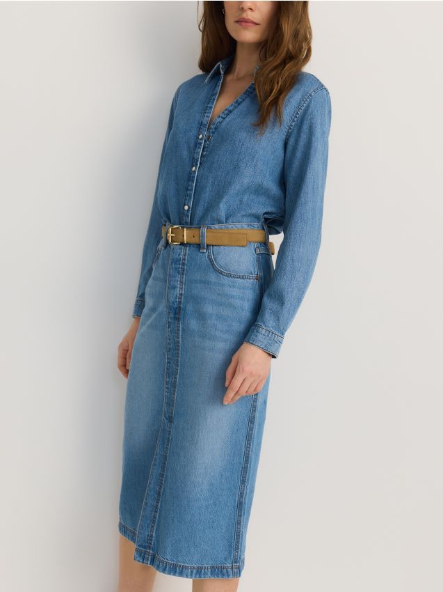 Denim midi skirt - RESERVED