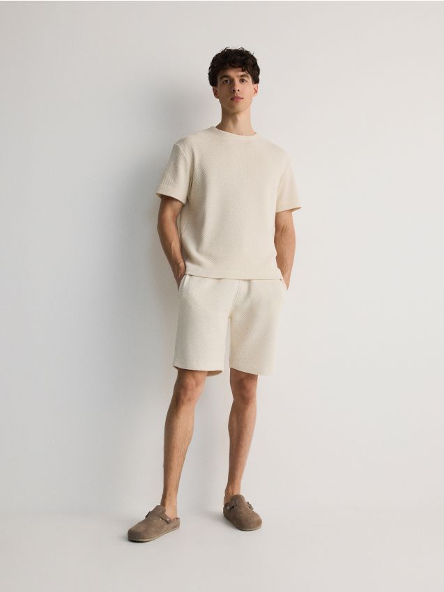 Reserved - tricou comfort fit - bej