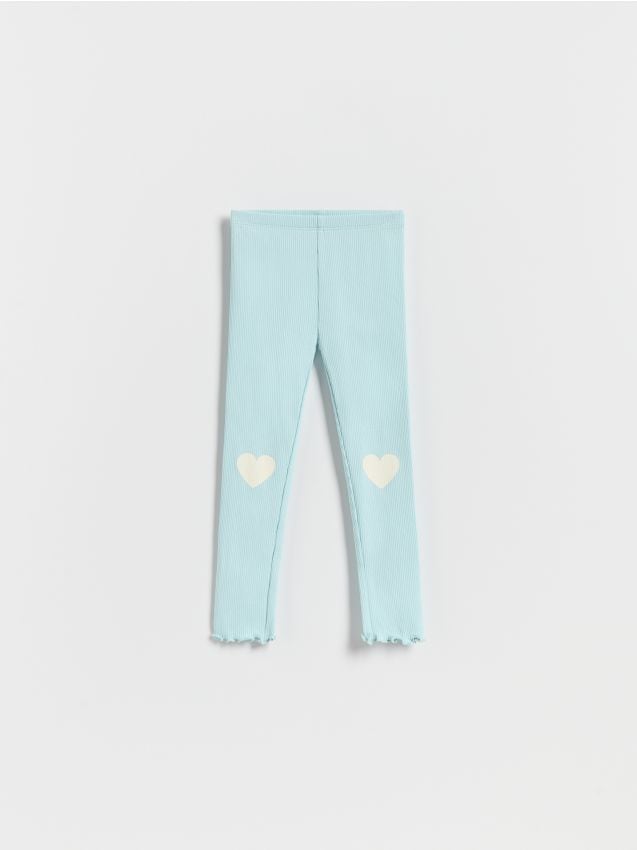 Ribbed leggings with print - RESERVED
