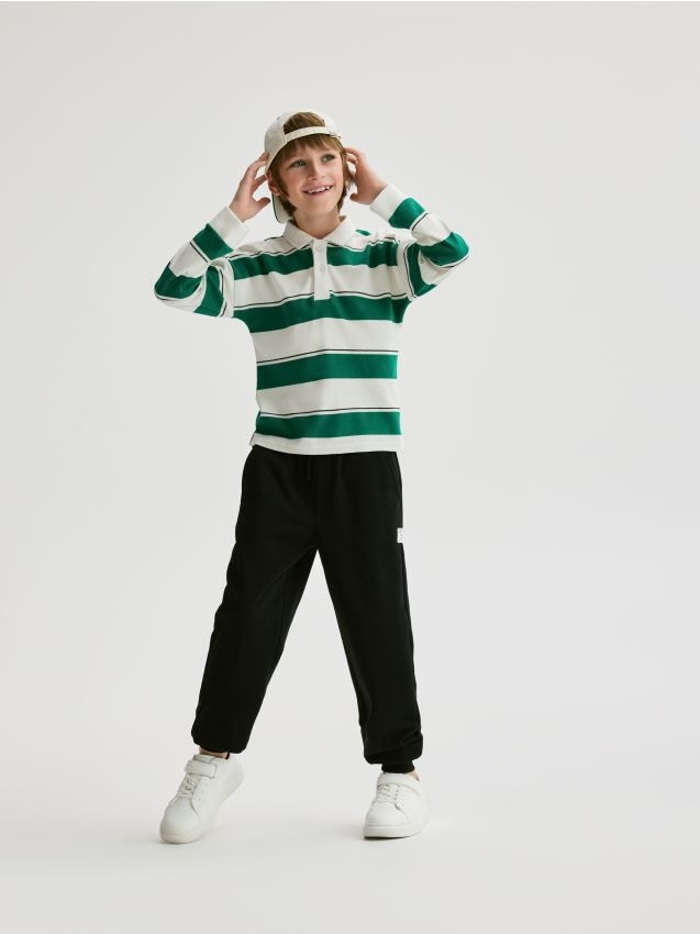 Reserved - Pantaloni jogger din bumbac - negru