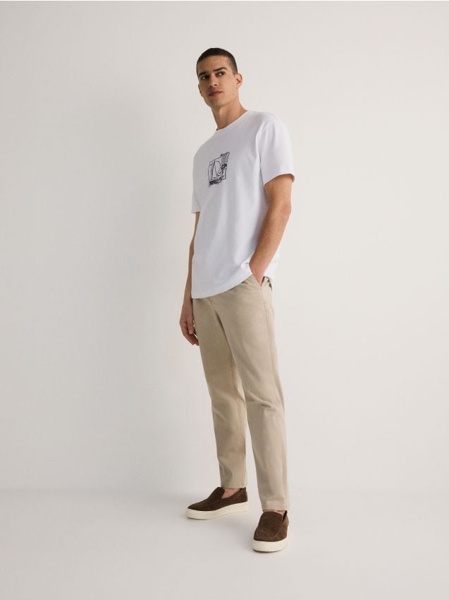 Reserved - men`s t-shirt - alb