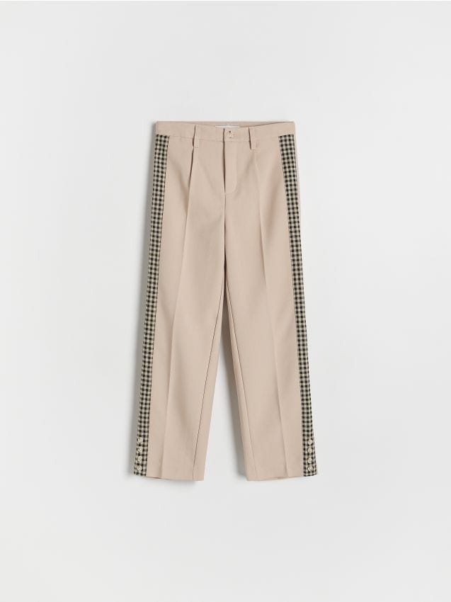 Elegant trousers with side stripe - RESERVED
