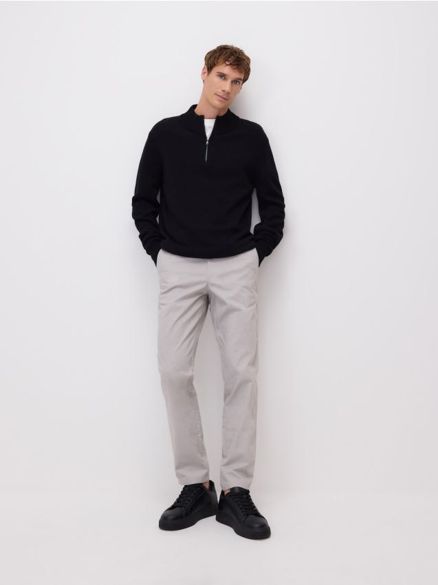 Reserved - Pantaloni chino slim uni - gri