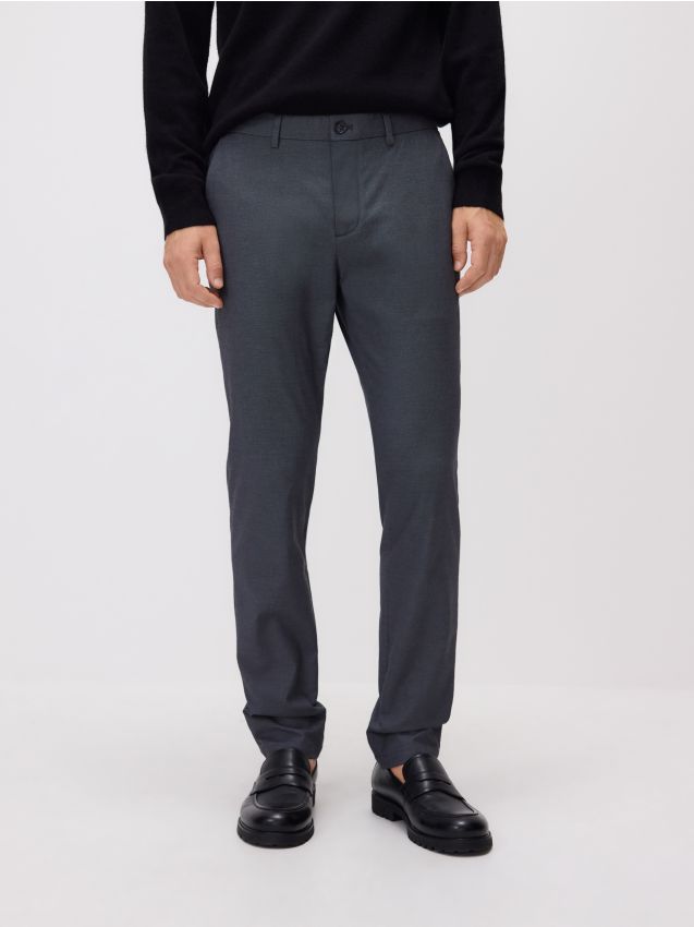 Reserved - Pantaloni chino slim fit - Albastru metalizat