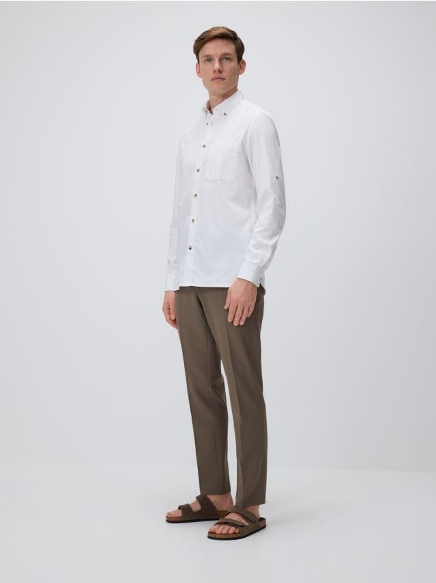 Regular fit cotton shirt - RESERVED