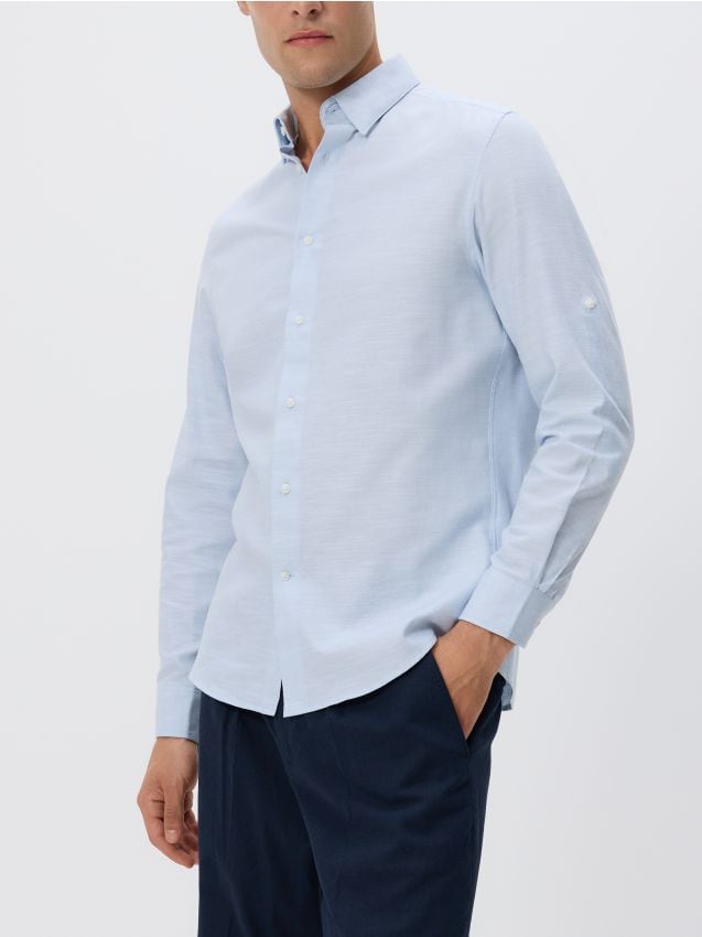 Regular fit cotton shirt - RESERVED