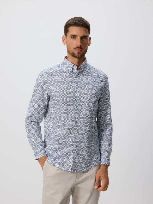Regular fit -puuvillapaita - RESERVED