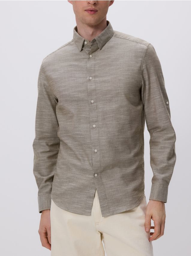Regular fit cotton shirt - RESERVED