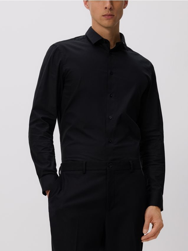 Slim fit cotton rich shirt - RESERVED
