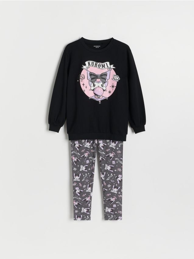 Reserved - GIRLS` PYJAMA - negru