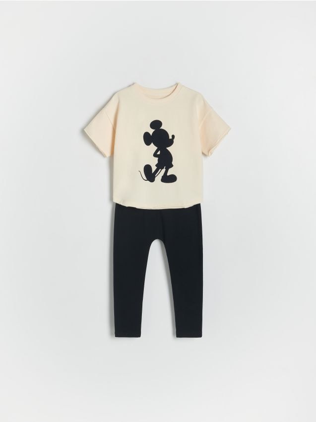 Reserved - boys` t-shirt & trousers - crem