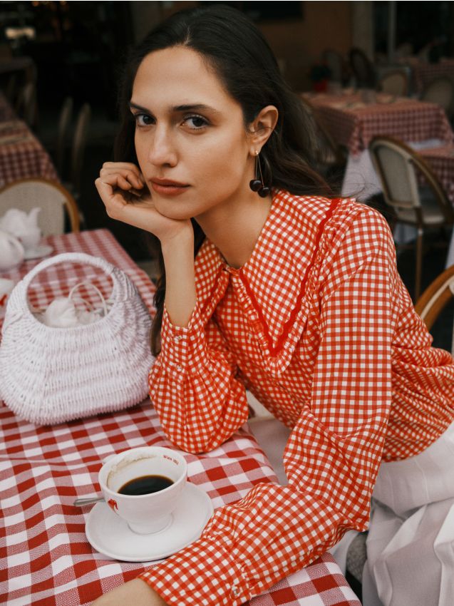 Shirt with decorative collar - RESERVED