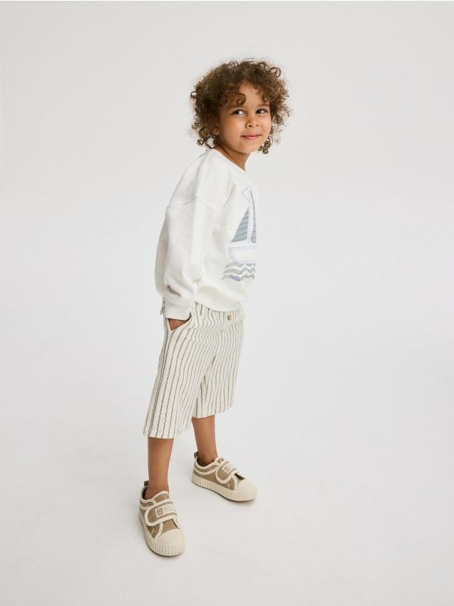 Reserved - pantaloni scurți jogger - crem