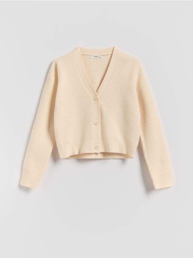 Reserved - Плетен кардиган от вискоза - многоцветен