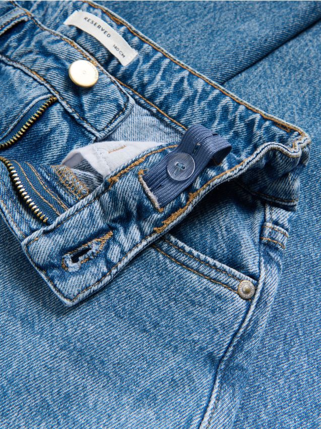 Reserved - Blugi straight fit - albastru