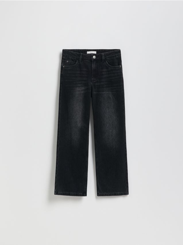 Reserved - Blugi straight fit - negru