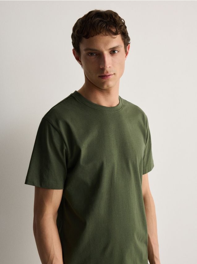 Reserved - tricou regular - verde-închis