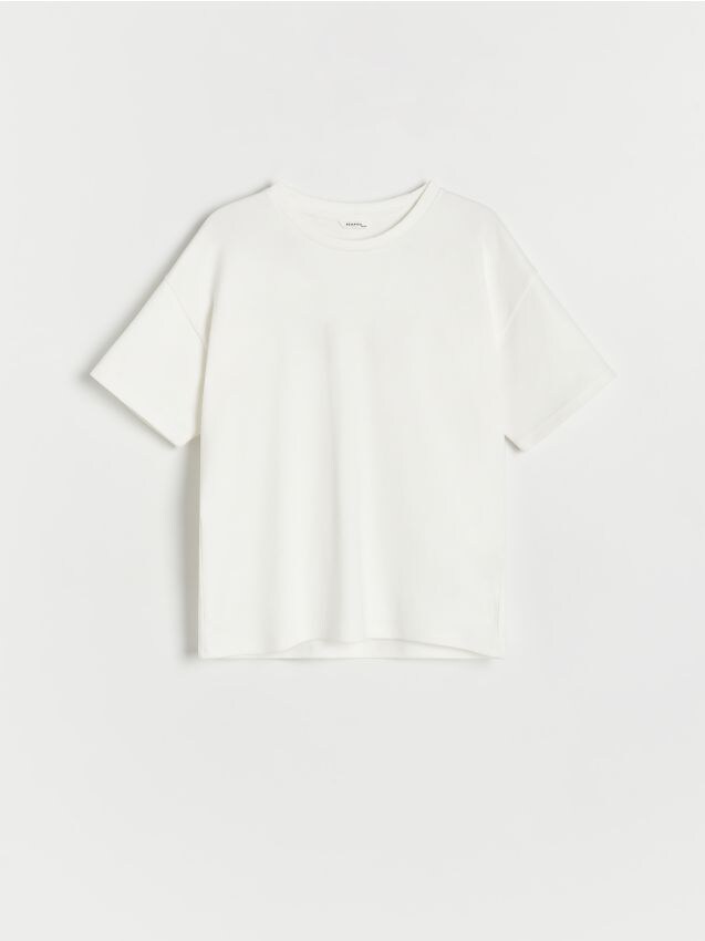 Reserved - tricou simplu - crem