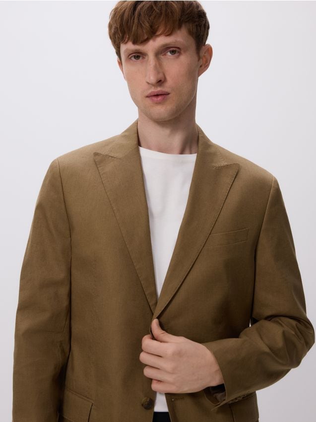 Slim fit true hemp rich blazer - RESERVED