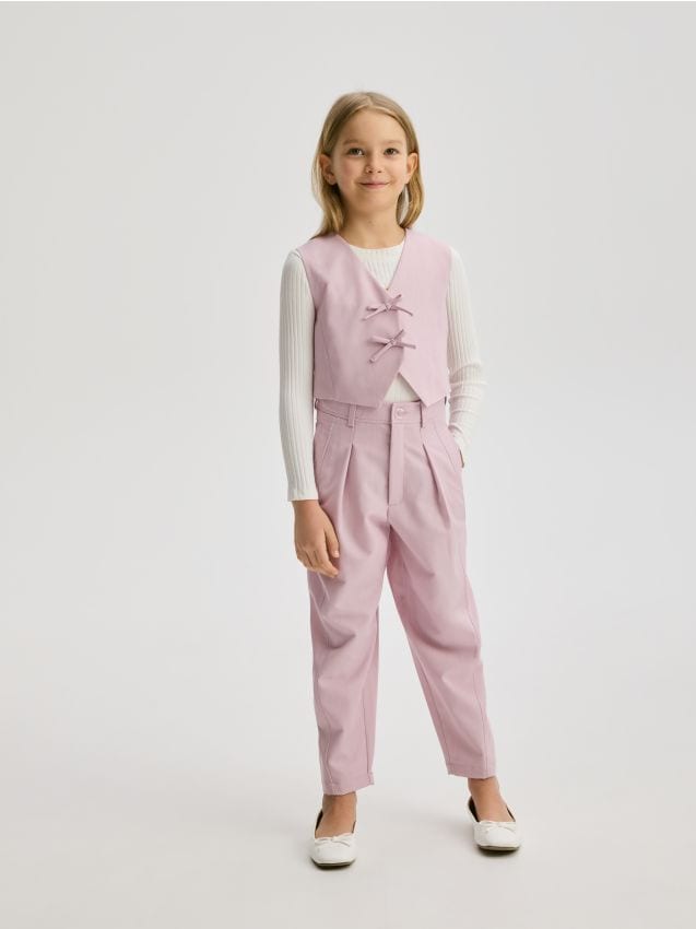 Smart trousers with viscose blend - RESERVED