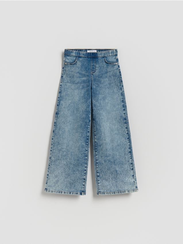 Elastic wide leg jeans - RESERVED