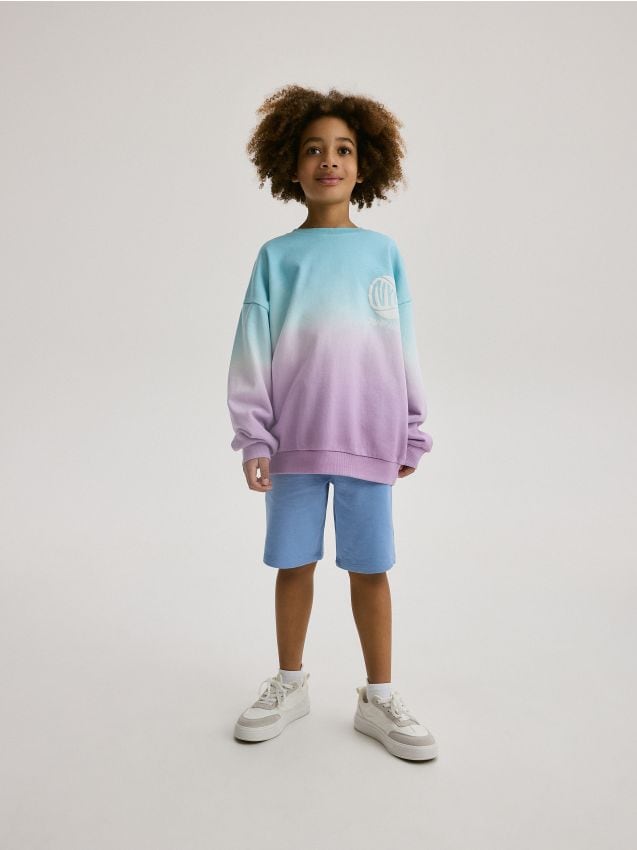Reserved - bluză sport oversized cu conținut ridicat de bumbac - crimson