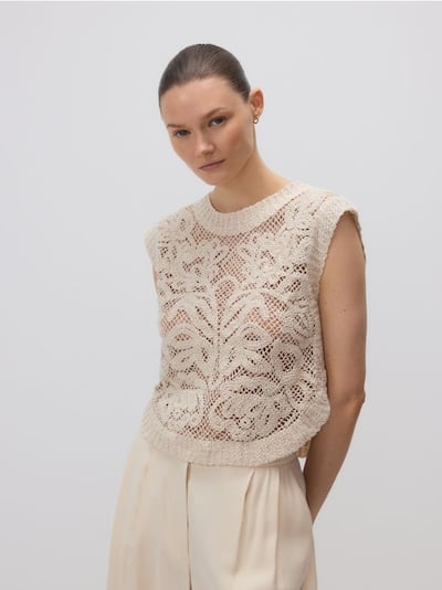Bluse aus Spitze