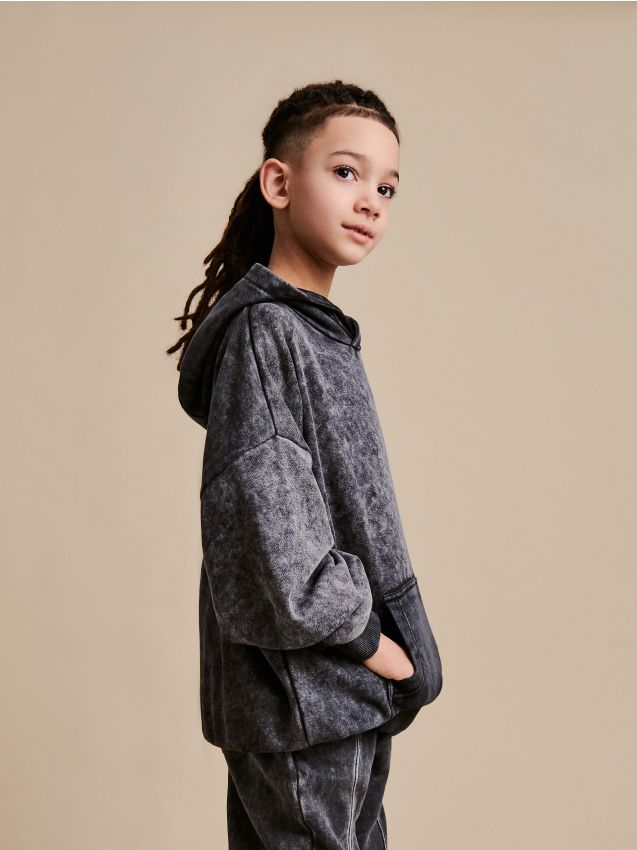 Oversized sweatshirt with wash effect - RESERVED