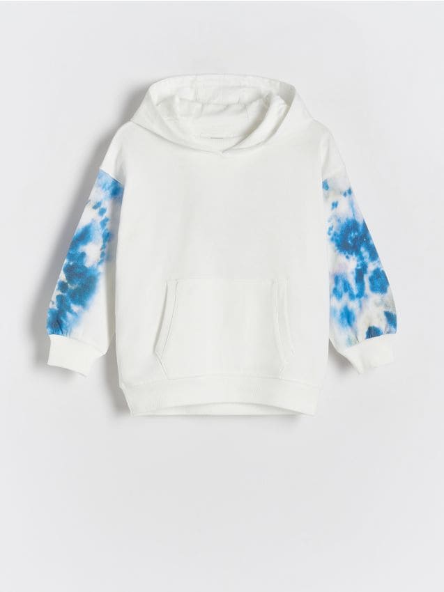 Reserved - hanorac oversized, din bumbac - alb