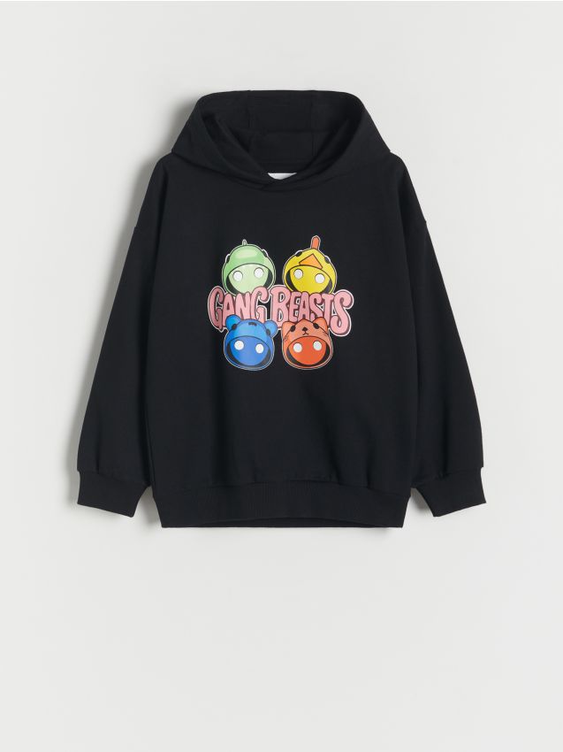 Reserved - boys` sweatshirt - negru